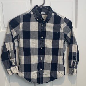 Crewcuts Navy and White Plaid Kids Button Down Shirt